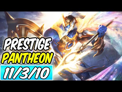 PRESTIGE PANTHEON MID ASCENDED FULL AD GAMEPLAY | Build & Runes | League of Legends