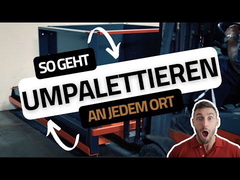 Flexible repalletizing on site I Pallet change in under 30 seconds I PARATUS® Change MOBIL