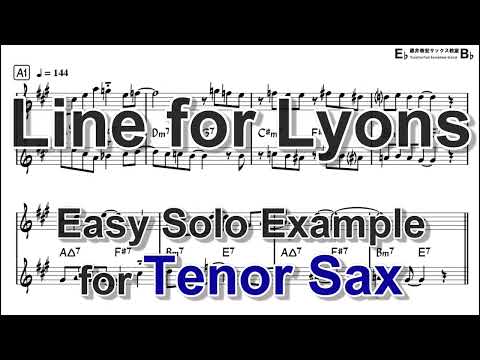 Line for Lyons - Easy Solo Example for Tenor Sax