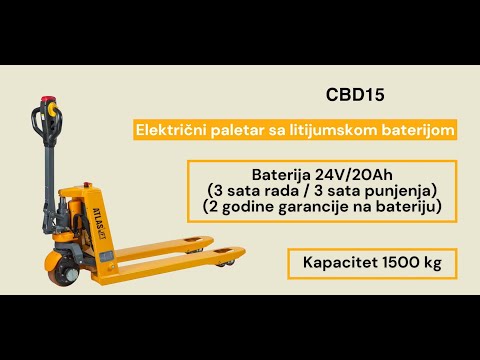 Atlas lift CBD 15 / Električni paletni viljuškar (srb)
