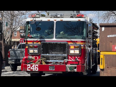 FDNY Engine 246 goes flying down E11th Street and Ocean Avenue