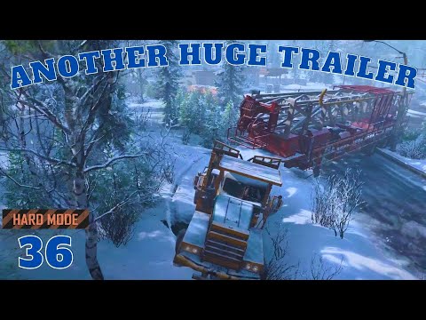 Oil Rig Salvage Semi Trailer Haul SnowRunner Hard Mode Ep 36