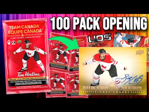 Opening 100 PACKS of 2026 Upper Deck Tim Hortons Olympic Hockey Cards (RARE PULLS!)