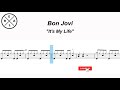 Its My Life Bon Jovi Drum Score