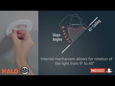 No Recessed Housing required - Halo Slope Ceiling LED Canless Trim