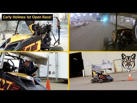Carly Holmes First 500 Open Outlaw Kart Race!