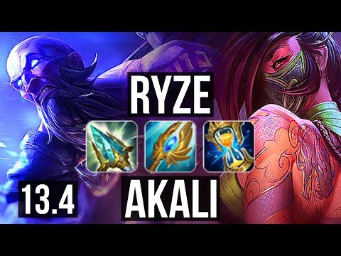 RYZE vs AKALI (TOP) | 15/2/11, 1000+ games, Legendary | EUW Master | 13.4