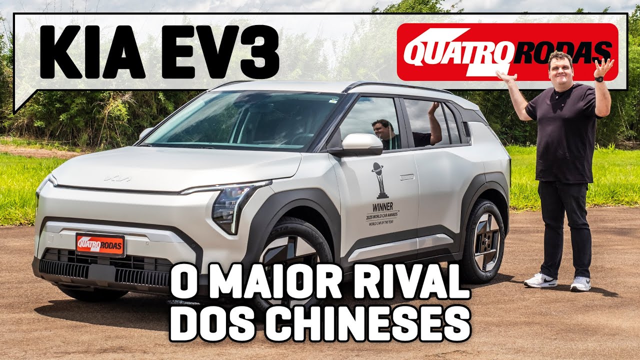 Kia EV3 chega ao Brasil em 2026: 600 km de autonomia por R$ 210 mil