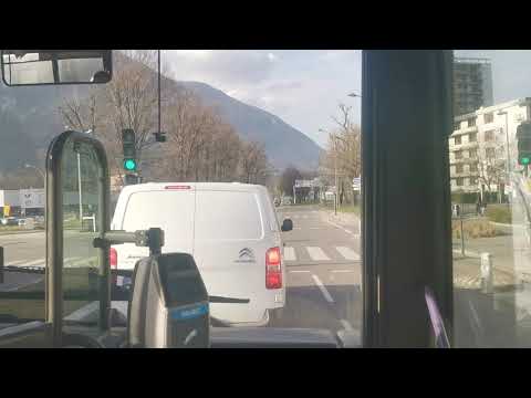 [Bus Ride] Ligne 20 du bus de Grenoble / Seyssinet-Pariset — Hôtel de Ville ➡ La Rive