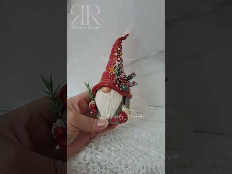 A gnome born from cardboard&hellip; and Christmas magic 🎄 #diy #coldporcelain #coldporcelainclay #handmade