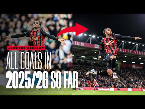 Eli Junior Kroupi: ALL GOALS scored for AFC Bournemouth in 2025/26 so far