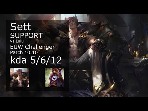 Sett Support & Syndra vs Lulu & Aphelios - EUW Challenger 5/6/12 Patch 10.10 Gameplay
