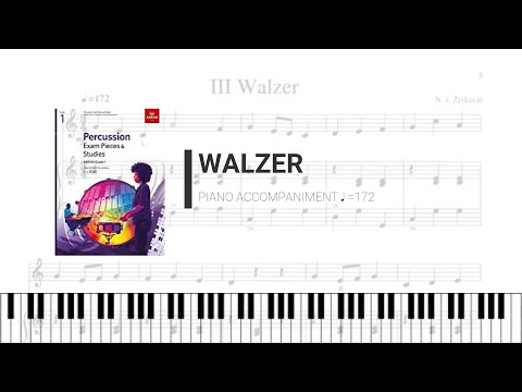 ABRSM G1 Percussion 2020 (C10) Walzer (Piano accompaniment)