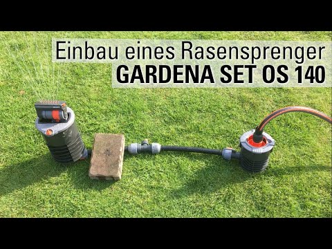 GARDENA Viereckregner Set OS 140 | Einbau Rasensprenger versenkbar