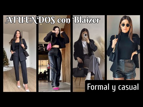 ATUENDOS CON BLAIZER NEGRO #ideasoutfits #atuendos #outfitsdemujer #moda2024 #tendenciasmoda  #2024
