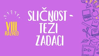 Sličnost trouglova - teži zadaci