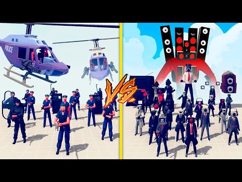 TITAN SPEAKERMAN TEAM VS POLICE TEAM - Totally Accurate Battle Simulator TABS