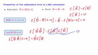 L16.8 Properties of the LMS Estimation Error