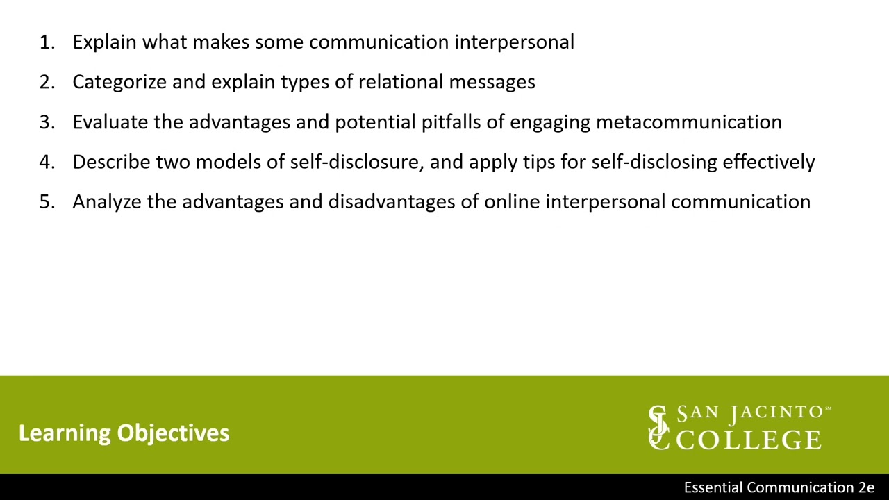 1311 Chapter 7 Learning Objectives