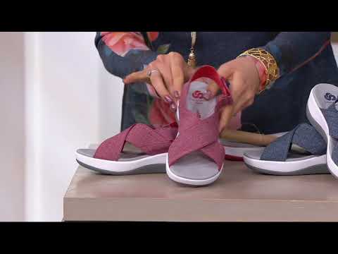 CLOUDSTEPPERS by Clarks Adjustable Sandals - Arla Kaydin on QVC