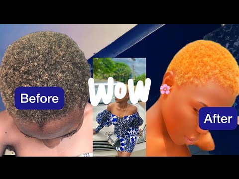 Watch Me Tint/Dye My Short 4C Natural Hair to Golden Blonde |Not a Stylist|DIY|