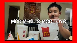 MCD MENU AND MCD TOYS