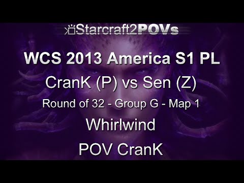 SC2 HotS - WCS 2013 AM S1 PL - CranK vs Sen - Ro32 Group G - Map 1 - Whirlwind - CranK