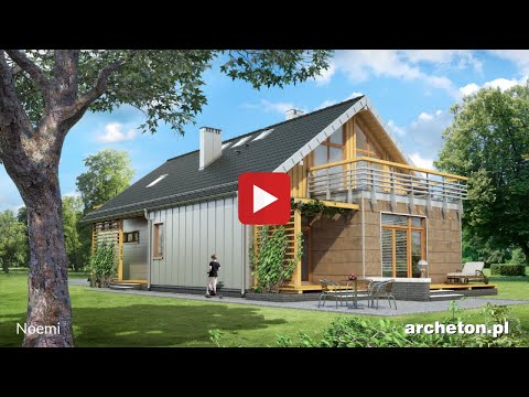 Projekt domu Noemi - archeton pl - z użytkowym poddaszem 217,7 m2