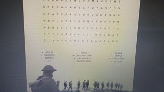Caça Palavras Sobre A Primeira Guerra Mundial 9 Ano