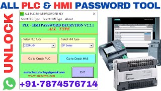 Crack All PLC & HMI Password | Unlock All PLC & HMI Password | PLC & HMI Unlock software Tool  #plc