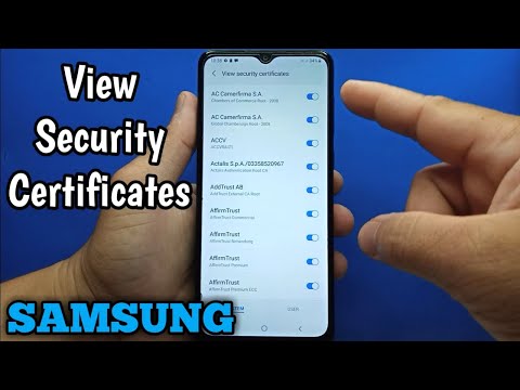 How to view security certificates on Samsung Galaxy A02
