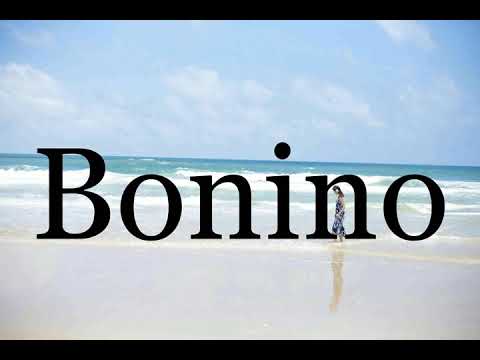 How To Pronounce Bonino🌈🌈🌈🌈🌈🌈Pronunciation Of Bonino