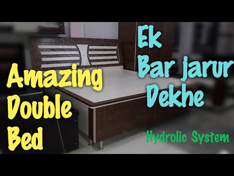 King size wooden double bed