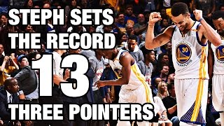 Steph Curry's Record Breaking 13 3-Pointers