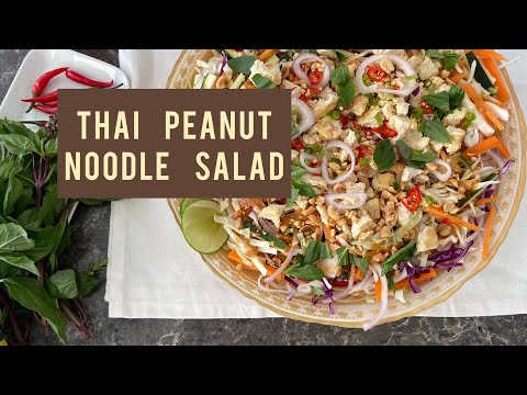 Easy Summer Thai Peanut Noodle salad (Vegan)