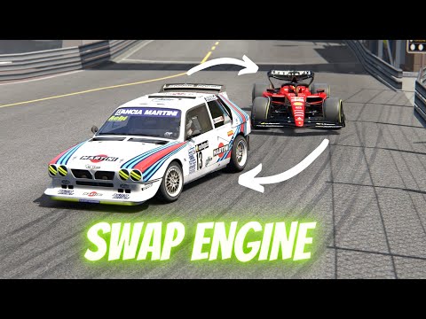 Ferrari F1 2023 vs Lancia Delta S4 - SWAP ENGINE - WHO WILL WIN? Monaco GP