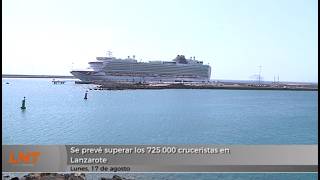 Se prev&eacute; superar los 725.000 cruceristas en Lanzarote