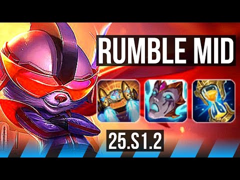 RUMBLE vs TALIYAH (MID) | 10/1/9, 500+ games, Dominating | KR Challenger | 25.S1.2