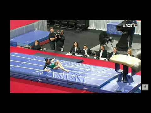 Mao Yi breaks leg on Vault - 2018 American Cup injury