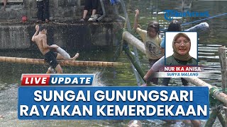 Meriahnya Lomba Agustusan di Sungai Gunungsari, Peserta Adu Ketangkasan Kepruk Guling