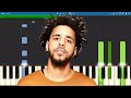 J Cole - Middle Child - Piano Tutorial