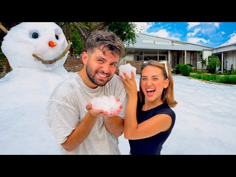 50,000 كيلو ثلج في بيت اهل زوجتي !! ❄️🥶