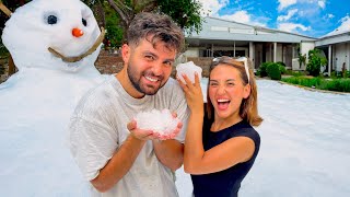 50,000 كيلو ثلج في بيت اهل زوجتي !! ❄️????