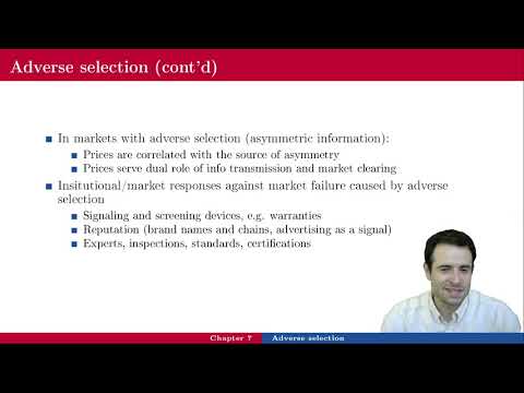 Lecture 9 - Adverse selection