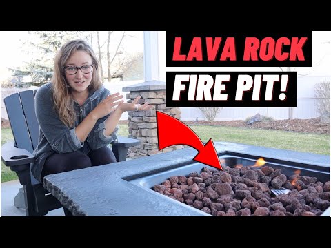 GAS FIRE PIT REVIEW AND DEMONSTRATION | OUTDOOR PROPANE LAVA ROCK FIRE PIT
