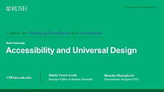 Accessibility and Universal Design
