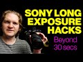 how to set a long shutter speed on sony cameras