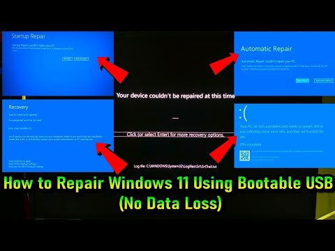 How to Repair Windows 11 Using Bootable USB (Fix Boot Loop / Startup Error)