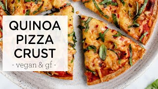 QUINOA PIZZA CRUST RECIPE ‣‣ just 5 ingredients!