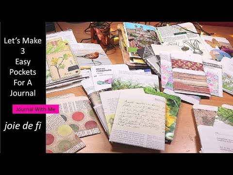 Let's Make 3 Easy Pockets For A Journal
